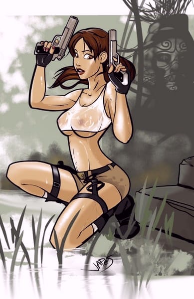 Lara Croft - недетские картинки арт эро (РИСУНКИ)